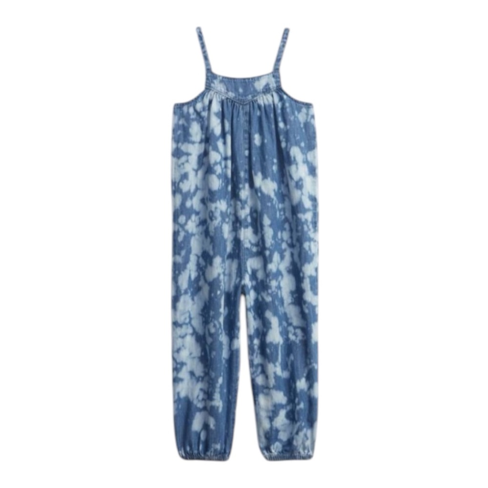 Gap Toddler Girl Tie-Dye Denim‎ Jumpsuit with Washwell, Size 18-24 Months